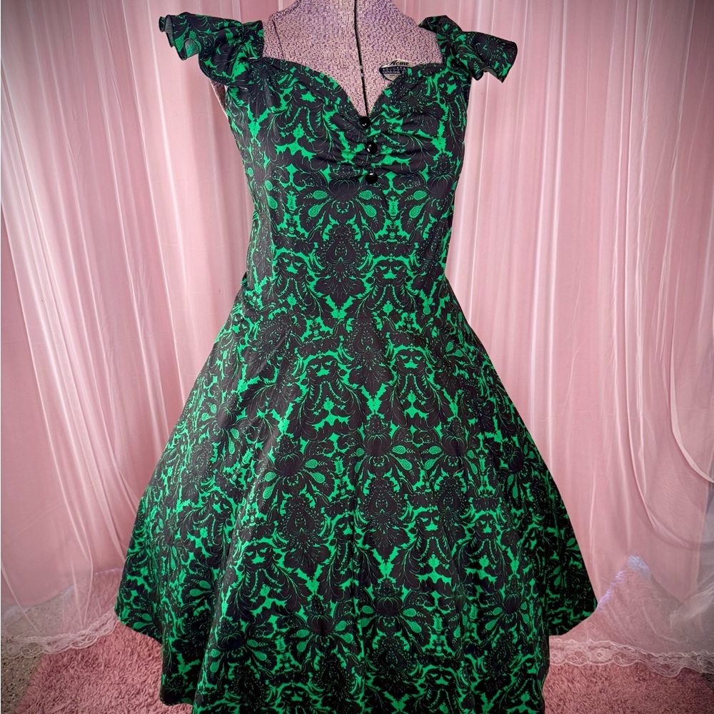 Vintage Style Full Circle Swing Dress Hollywood Glam